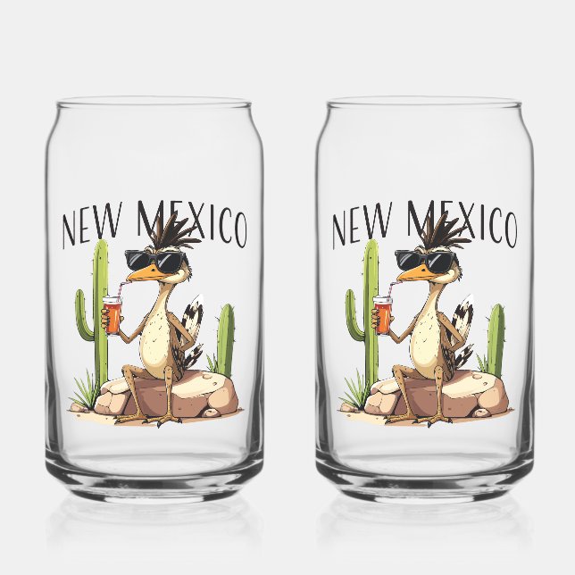 Verre Canette New Mexico Roadrunner having a beverage (Recto)