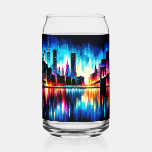 Verre Canette New York City Abstrait 1103