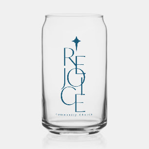 Verre Canette Noël moderne, typographique REJOIX & étoile