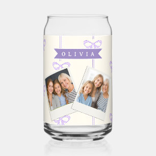 Verre Canette Nœud Coquette Personnalisé Nom Esthétique Féminin