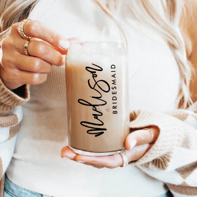 Verre Canette Nom de la servante personnalisée Cadeau Moderne Él (Créateur téléchargé)