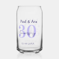 nom de lettre gras violet 30e anniversaire simple