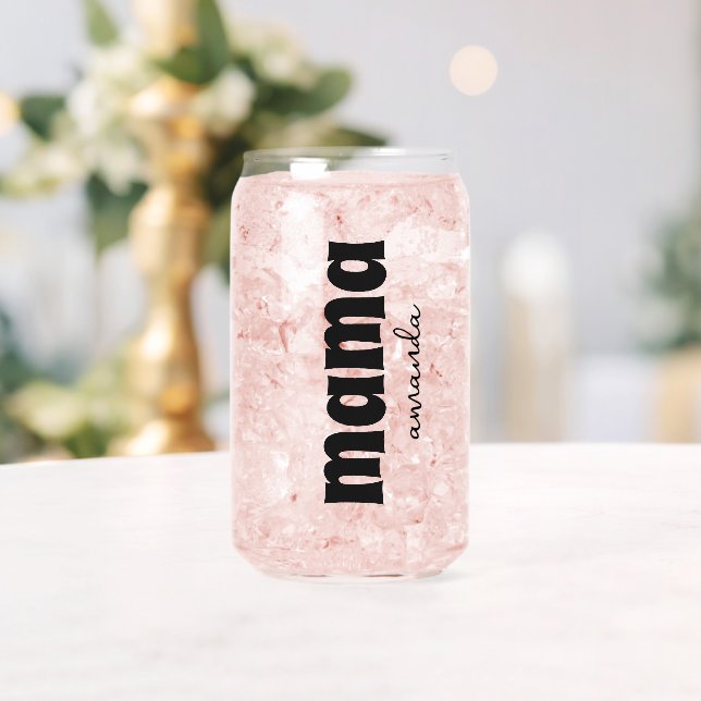 Verre Canette Nom de maman personnalisée (Insitu (Mariage))