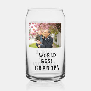 Verre Canette nom de photo du meilleur grand-père du monde pour