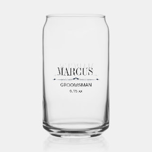 Verre Canette Nom des garçons d'honneur Date du mariage 