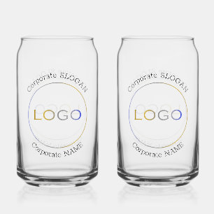 Verre Canette Nom du logo de l'entreprise Slogan Elegant Simple
