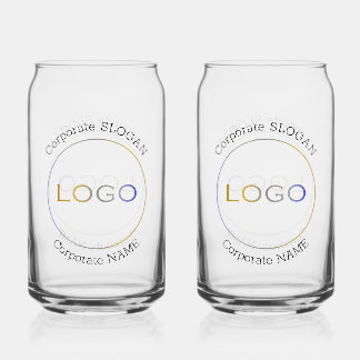 Verre Canette Nom du logo de l'entreprise Slogan Elegant Simple
