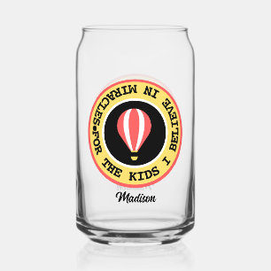 Verre Canette Nom du réseau Enfants Miracle personnalisé Rouge J