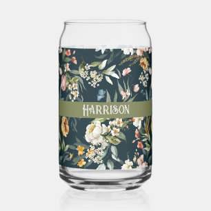 Verre Canette Nom, Elegant 1600s Still Life Florals Oxford Blue