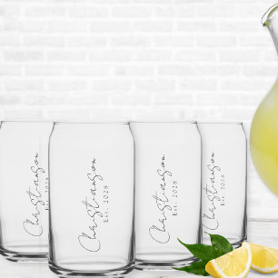 Verre Canette Nom et année personnalisés