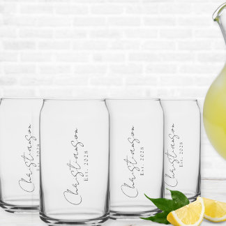 Verre Canette Nom et année personnalisés