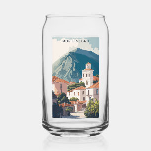 Verre Canette Nom et texte personnalisés Monténégro