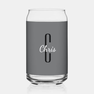 Verre Canette Nom initial | Boisson grise au charbon