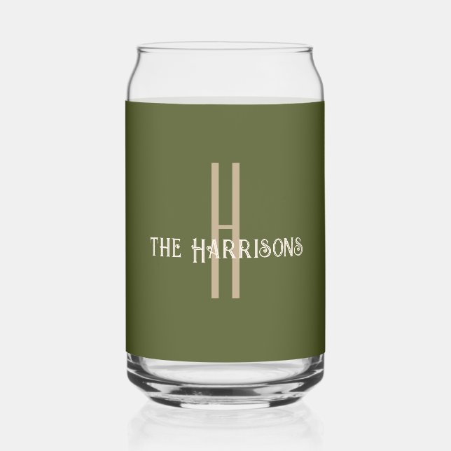 Verre Canette Nom initial | Boisson verte de l'armée moderne (Recto)