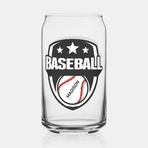 Verre Canette Nom personnalisé Baseball