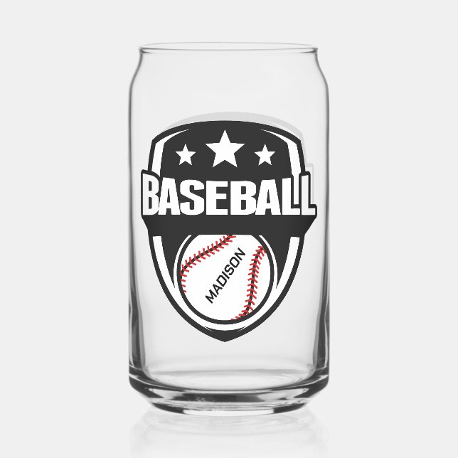 Verre Canette Nom personnalisé Baseball (Recto)