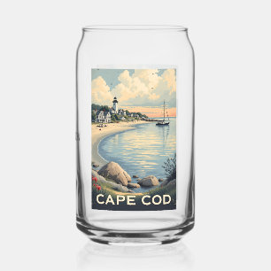 Verre Canette Nom personnalisé Cape Cod Massachusetts
