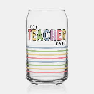 Verre Canette Nom personnalisé Colorful Enseignant Appréciation