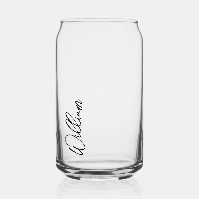 Verre Canette Nom personnalisé du script moderne (Recto)