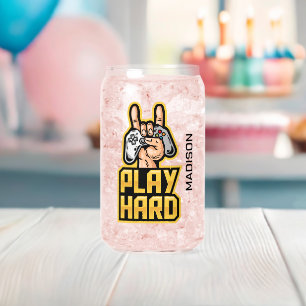 Verre Canette Nom personnalisé Gamer