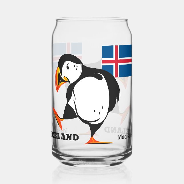 Verre Canette Nom personnalisé Islande (Recto)