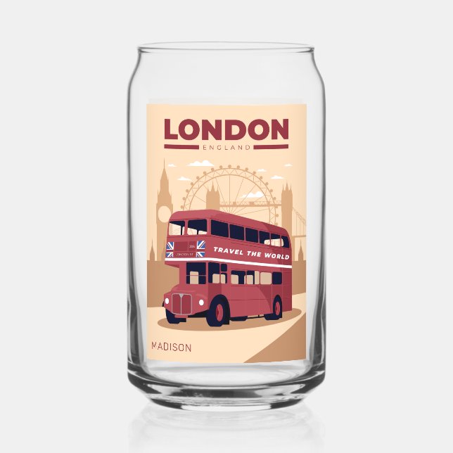 Verre Canette Nom personnalisé LONDRES (Recto)