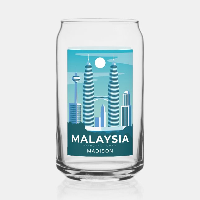 Verre Canette Nom personnalisé MALAYSIE (Recto)
