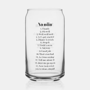 Verre Canette Nom personnalisé "No niin" Finlandais définition