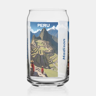 Verre Canette Nom personnalisé Pérou Machu Picchu