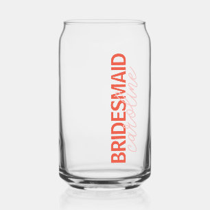 Verre Canette Nom Personnalisé Script Bridal Party Favoriser Chi