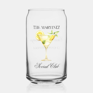 Verre Canette Nom personnalisé Social Club Lemon Cocktail