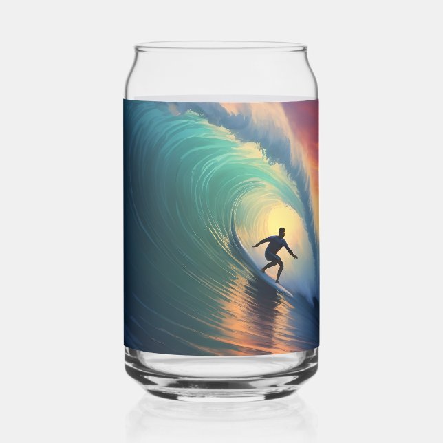 Verre Canette Nom personnalisé Surf (Recto)