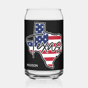 Verre Canette Nom personnalisé Texas
