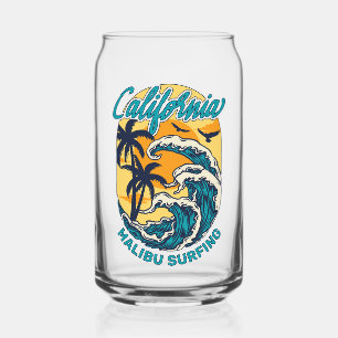 Verre Canette Nom personnalisé / Texte Californie Surf