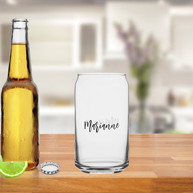 Verre Canette Nom script élégant (Créateur téléchargé)