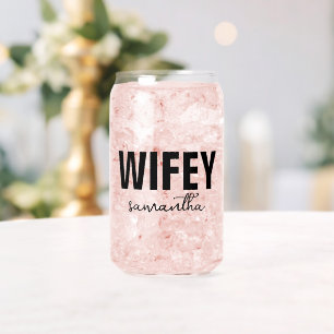 Verre Canette Nom Wifey personnalisé