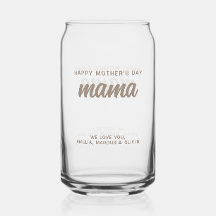 Verre Canette Noms de enfants de maman beige moderne pour la fêt