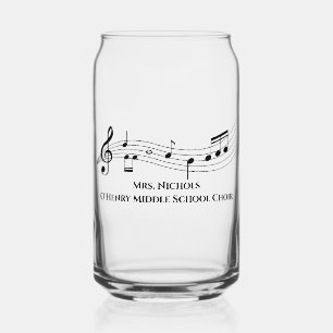 Verre Canette Notes musicales de l'enseignant de musique personn