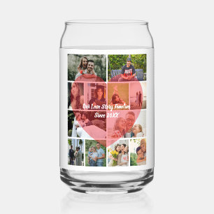 Verre Canette Notre histoire d'amour 12 Photos chronologie Coupl