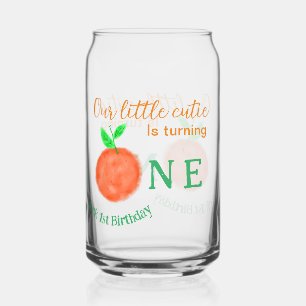 Verre Canette Notre petite cuite orange un agrumes d'anniversair