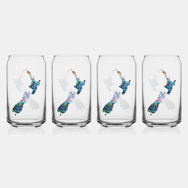 VERRE CANETTE NOUVELLE-ZÉLANDE CARTE PAUA (Recto)