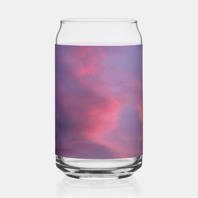 Verre Canette Nuages roses bleus (Recto)