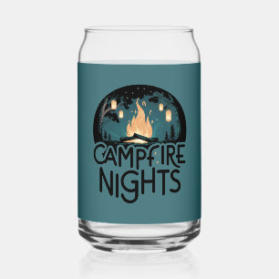 Verre Canette Nuits au Coin du Feu de Camp Aventure Rustique en