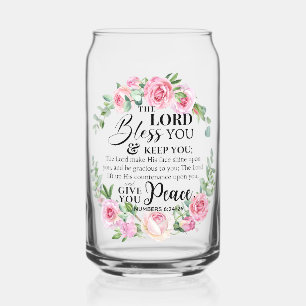 Verre Canette Numéros 6:24-26 Le Seigneur vous bénisse Rose de l