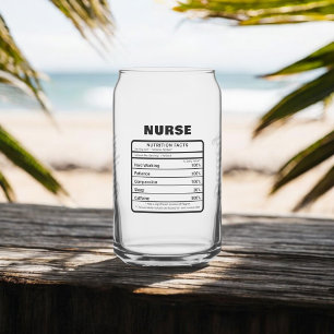 Verre Canette Nurse Nutrition Facts Drôle