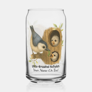 Verre Canette Nuthatch à poitrine blanche