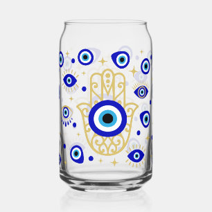 Verre Canette Oeil malin de Hamsa