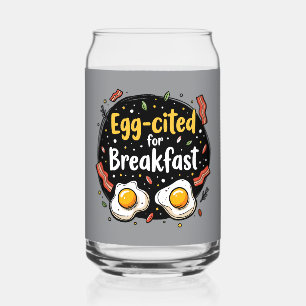 Verre Canette Oeuf cité pour Breakfast Funny Foodie Pun Design