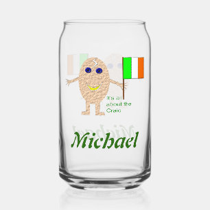 Verre Canette Oeuf irlandais patriotique Nom personnalisé
