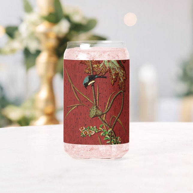 Verre Canette Oiseau et Plante Janpanese Art ornemental (Insitu (Mariage))